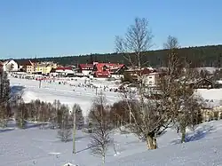 Pohled na sjezdovky na Kvildě od Hraběcí Huti