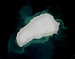 Ostrov ze satelitu Sentinel 2 (srpen 2020)