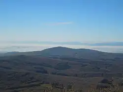 Pohled na Kyjov z vrcholu Vihorlatu