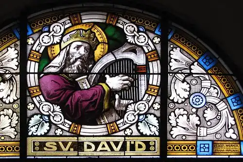 Vitráž se svatým Davidem