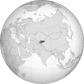 Poloha Kyrgyzstánu
