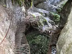 Turistický chodník v roklině Kyseľ