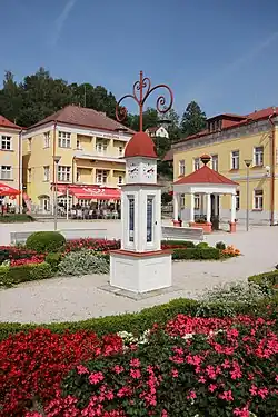 Meteorologický sloup na lázeňské kolonádě (2019)