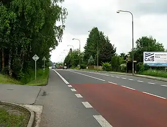 Silnice I/49 v obci Lípa