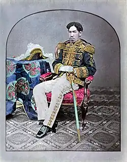 Kuiči Učida: císař Meidži, 1873, albuminový stříbrný tisk