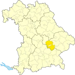 Zemský okres Dingolfing-Landau na mapě Bavorska