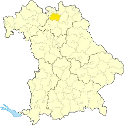 Zemský okres Lichtenfels na mapě Bavorska