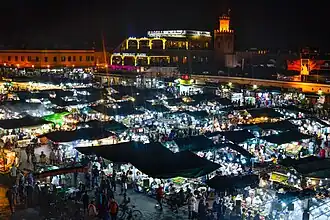 Stánky s jídlem v noci