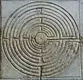 Nástěnný labyrint, ve chrámu Lucca, Itálie