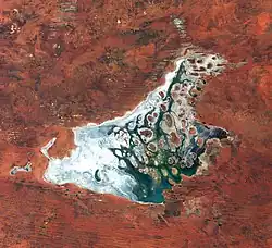 Jezero ze satelitu Sentinel-2 (2017)