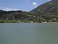 Pohled přes celé jezero Santa Massenza