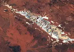 Jezero ze satelitu Sentinel-2 (2015)