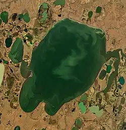 Jezero ze satelitu Sentinel 2 (2018)