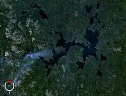 Jezero z kosmu (snímek NASA)