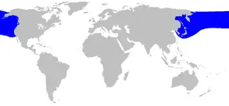 Modře zvýrazněná oblast rozšíření