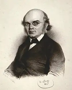 Vojtěch Lanna, litografie Adolfa Dauthage, 1862