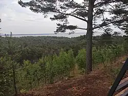 Výhled z kopce na Baltské moře