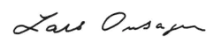 Lars Onsager – podpis