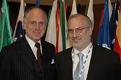 Prezident WJC Ronald Lauder a předseda řídící rady WJC Eduardo Elsztain v lednu 2009