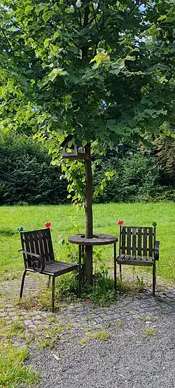 Lavička Václava Havla v Čeladné