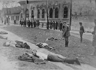 Mrtví na této ulici za druhé světové války.