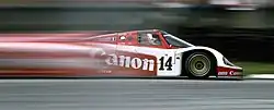Porsche 956 C 1985: 1/60 s; Canon FD 1.2/85L s filtrem Speed od firmy Cokin