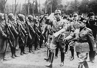 Ernst Starhemberg přehlíží italské jednotky v Římě