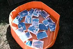 Z workshopu o modrotisku (rok 2023)