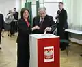 Lech Kaczyński a jeho žena Maria Kaczyńska (2006)