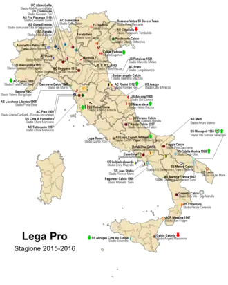 Účastníci ročníku 2015/16