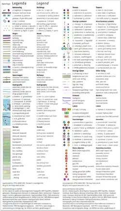 Obsáhlá strukturovaná legenda k mapě