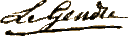 Adrien-Marie Legendre – podpis