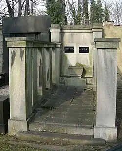 Náhrobek Marty Selig, před 1934, Nový židovský hřbitov, Praha