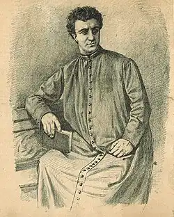 Leopold Lažanský jako Peter Hell v Anzengruberově hře Pfarrer von Kirchfeld (kol.1885)