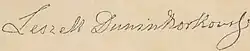 Leszek Dunin-Borkowski, podpis