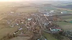 Letecký snímek obce