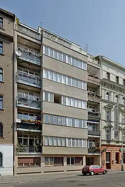 1935-1937 Nájemní dům J. Hanáka, Praha 7 - Holešovice, Letohradská 756/52