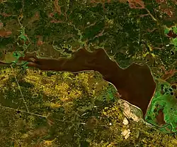Jezero ze satelitu Sentinel-2 (2022)
