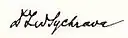 Lev Sychrava – podpis