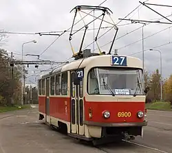 Tramvaj typu Tatra T3 v Praze
