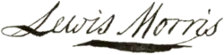 Lewis Morris, podpis