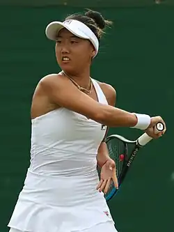 Ann Liová v kvalifikaci Wimbledonu 2023