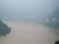 Řeka u vesnice Lian-tuo v provincii Chu-pej