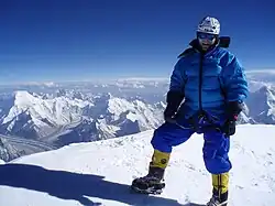 Vrcholové foto při výstupu na K2