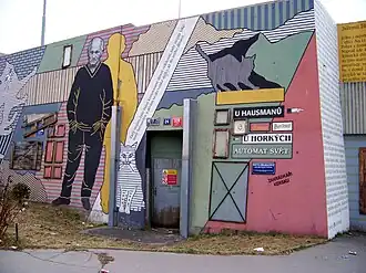 Zeď Bohumila Hrabala, Praha-Libeň