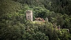 Letecký snímek hradu