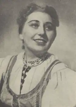 Libuše Domanínská jako Jenůfa (Národní divadlo, 1955)