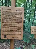 informační tabule nedaleko studánky