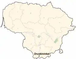 Druskininkai na mapě