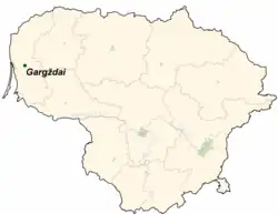 Gargždai na mapě